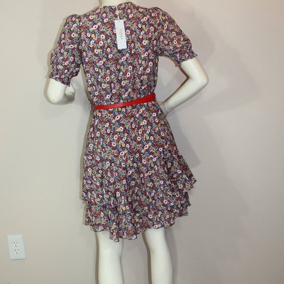 NWT Ever New Kayley Puff sleeve skater woman's floral dress size Medium - Picture 6 of 10